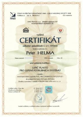 Certifikt: Lepi plastov SS ANB